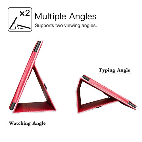 Rca 10 Viking/Ii Pro/Cambio W101 V2 Case,Liushan Pu Leather Slim Folding Stand Cover For 10.1" Rca 10 Viking Pro/Viking Ii Pro/Cambio W101 V2 Tablet,Red #TOP3