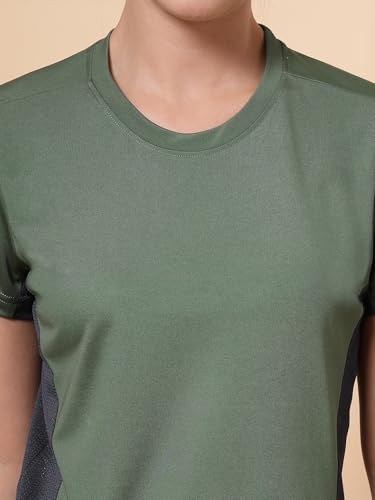 Image of CHKOKKO Gym Tshirt for Women Workout Dry Fit t Shirt Sports Tshirt Lightweight Round Neck Breathable Half Sleeve Activewear Mesh Running Yoga Tops for Woman