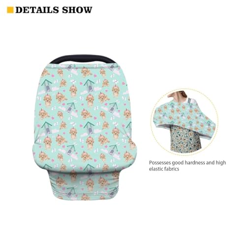 Image of Forchrinse Custom Baby Car Seat Canopy for Boys Girls - Soft Nursing Breastfeeding Cover Stroller Cover Baby Car Seat Cover