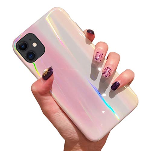 Dancila Compatible avec Coque iPhone 11, Avancé Silicone TPU Souple Housse de Protection Case Anti-Rayures Coque Ultra Mince Anti-Scrach Bumper (32 Poudre Laser, iPhone 11) Cover