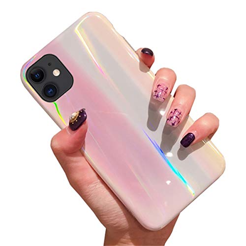 Dancila Compatible avec Coque iPhone 11, Avancé Silicone TPU Souple Housse de Protection Case Anti-Rayures Coque Ultra Mince Anti-Scrach Bumper (32 Poudre Laser, iPhone 11)