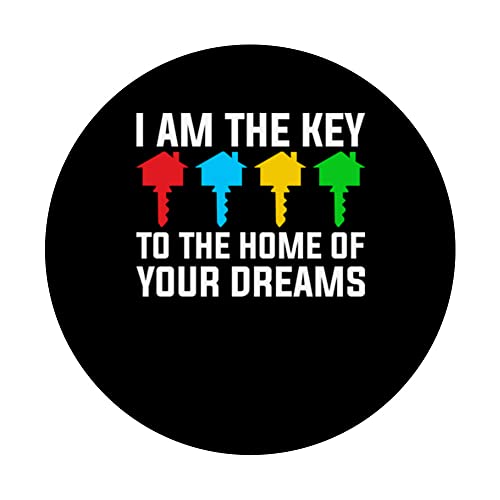 I Am The Key To The Home Of Your Dreams PopSockets Swappable PopGrip, Black - Image 3