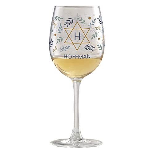 Personalization Universe Spirit of Hanukkah Personalized White Wine Glass