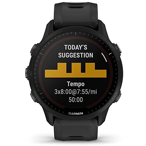 Monitor Cardíaco de Pulso com GPS Garmin Forerunner 955 Preto