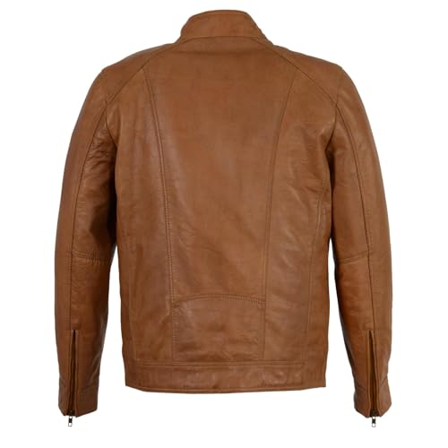 Image of Milwaukee Leather Men's Black Motorcycle Fashion Leather Jacket with Front Zipper Closure SFM1860
