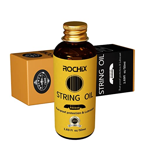 Rochix String Oil 50ml for Guitar,Rust-proof Protection & Lubricant