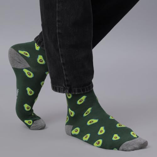 Image of Mint & Oak Long Socks For Men, Soft Cotton Calf Length Socks, Colorful Sock Gift For Men, Full Length & Odour Free, Funky Socks - Gift Box of 3