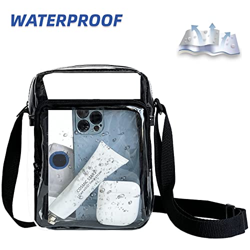 Bajnokou Clear Crossbody Bag Stadium Approved Transparent Pvc Messenger Purse Lightweight Shoulder Bags With Adjustable Strap For Men& Women Concerts Sports Events #TOP4