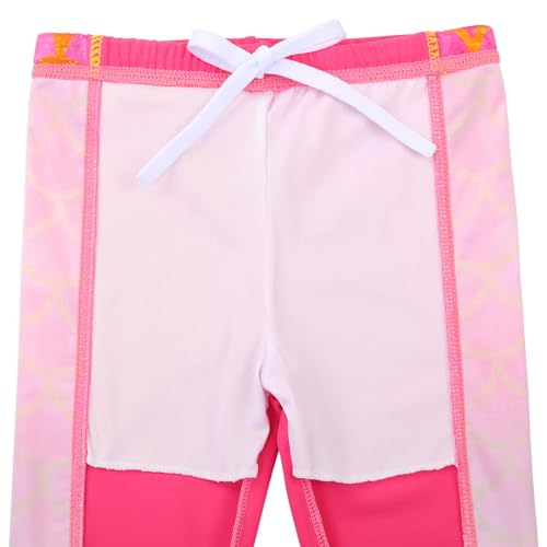Image of Girls Two Piece Swimsuit Long Sleeve Floral Bathing Suit UPF 50+ Summer Beach Swimwear