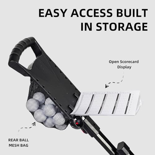 Image of XDriveMax GC01 Golf Pull Push Cart 2 Wheel,Foldable Golf Push Cart for Golf Clubs,Lightweight Folding Golf Walking Pull Carts