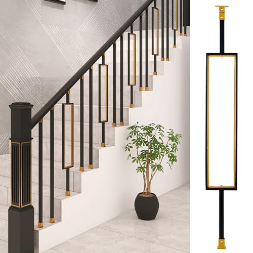 Garde-corps d'escalier carré robuste pour sécuriser un loft moderne