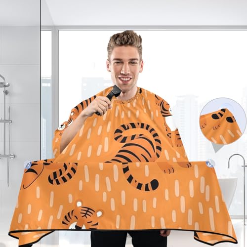 Capa de peluquería impermeable para hombre con cierre ajustable miniatura 6