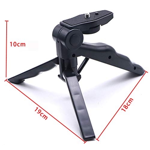 GFPR tragbares Handy-Stativ, Desktop Selfie Stand, Stativ 15,5 cm Falten Micro Single Action Kamera Stativ Schwarz – Bild 3