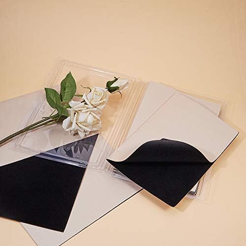 BENECREAT 12PCS 29x40cm Self-Adhesive Velvet Fabric (Black) A3 Sticky Back Adhesive Sheet, Durable and Water Resistant, Multi-Purpose, Ideal for Art and Craft Making