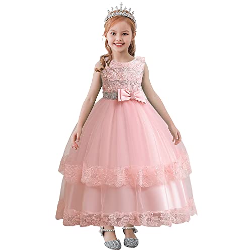 Robe longue en tulle fille avec paillettes pour un mariage mémorable