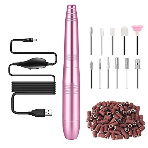 Fresa Unghie Elettrica, Trapano Elettrico per Unghie Kit Nail Drill Art Professionale Portatile per Ricostruzione Unghie Manicure e Pedicure, Lucidatore Elettrico Lime per Unghie (20000rpm)