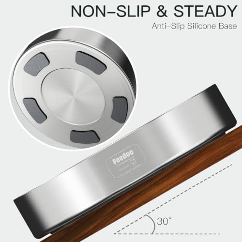 Feedoo Slow Feeder Dog Bowl 4-Cup, Double-Wall Stainless Steel, 1-Pack - 5