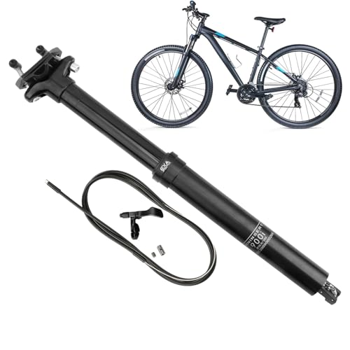 Poste de selle télescopique aluminium 31,6 mm ajustable pour voyage à vélo et randonnée VTT
