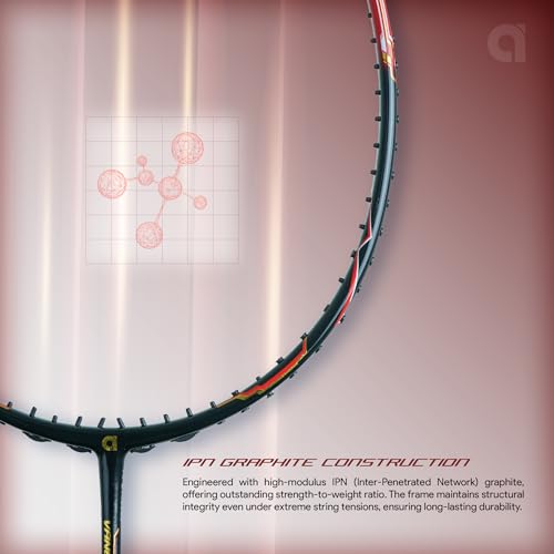 Image of Apacs Vanguard 11 Next Gen (Unstrung) | 38LBS Max Tension | Ultra PEF Shaft | (4U) Head Heavy Balance | Aero Dyna Frame | Made in Vietnam Badminton Racket with Cover (for Pros)
