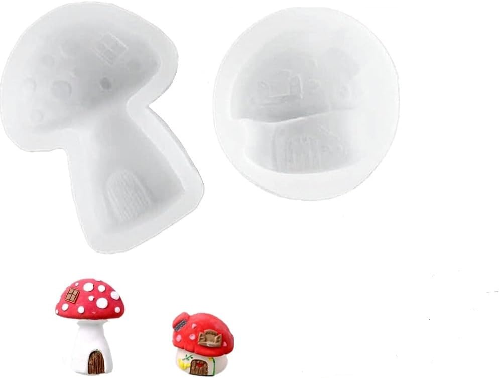 Cake Fondant Mold-Mushroom Silicone Mold for Chocolate, Candy, Cake Decoration,Polymer Clay, Sugar Craft, Resin Candle Soap Plaster (Mushroom)
