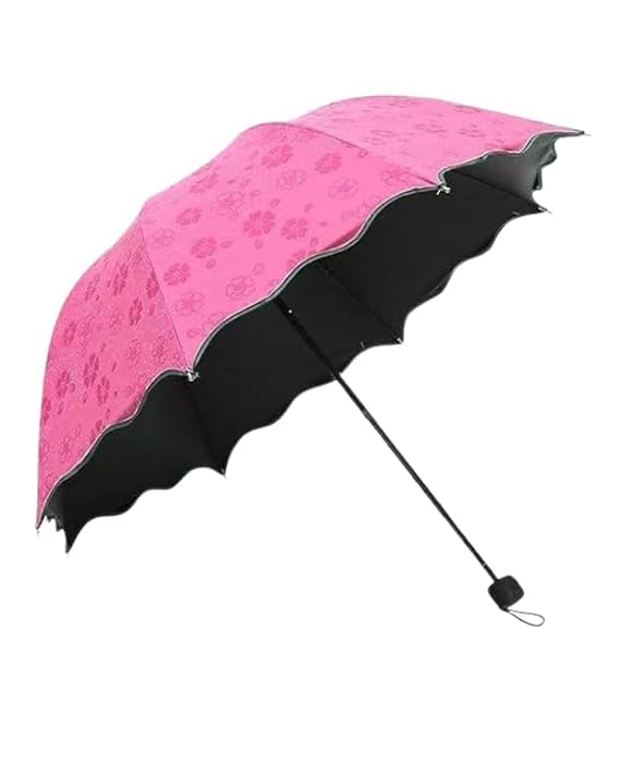 Magic Color Changing Umbrella Windproof Rainproof 3 Fold Folding Umbrella with Bloom After Rain Pattern Ant UV Protection Compact Travel Umbrella for Men Women Kids and Adults(Multicolour)-image-21