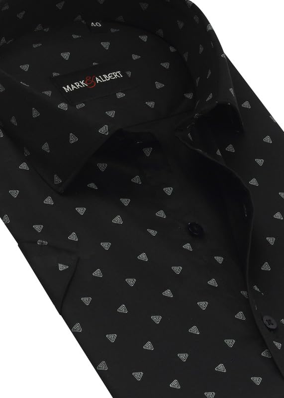 Image of MARK & ALBERT Mens Half Sleeves Printed Shirt