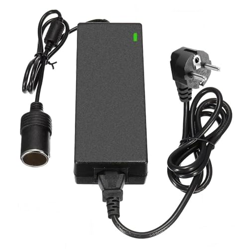 Hojalis Adaptador Mechero Coche a Enchufe, Adaptador de AC a DC, Convertidor de Corriente, Adaptador 220v a 12v con Encendidor de Cigarrillo, Convertidor de Tensión