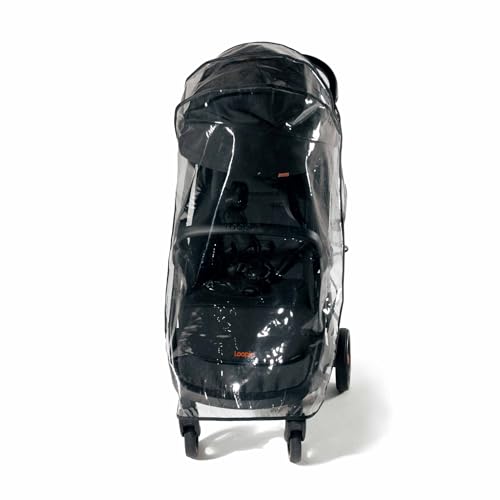 Image of Loopie Stroller Rain Cover | Universal Fit | Waterproof & Windproof Stroller Rain cover | Transparent Shield for Baby Strollers and Prams | Breathable, Easy-to-Install Weather Protection | Airflow Vents on the side to prevent fog build up