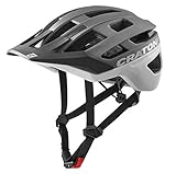 cratoni akino test 3-fache Höhenverstellung Cratoni Unisex – Erwachsene Allrace Helme, Anthrazit/Weiß Matt, L