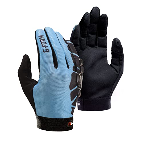 G-Form Sorata Mountain Bike Gloves - Motorcycle & Cycling Gloves for Men & Women - Electric Blue/Black, Adult Small
