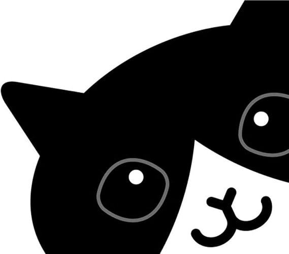 Amazon ごきげん 猫 ステッカー ブラック ホワイト 白黒猫 Mk 2 シール ステッカー おもちゃ