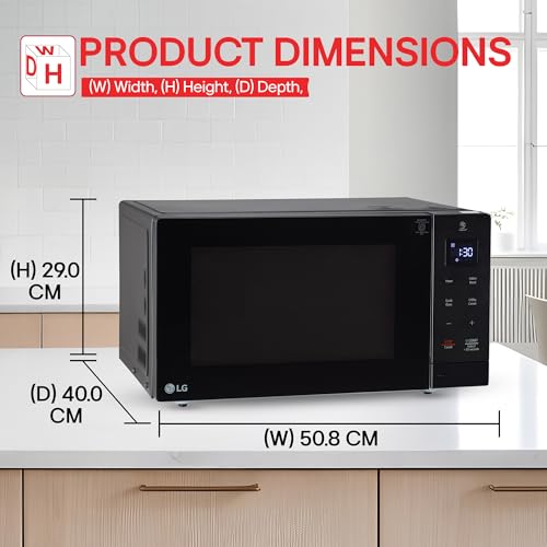 Image of LG 30 L Solo Microwave Oven (MS3032BK, Black, 44 Auto Cook Menu, Steam Clean, Anti-bacterial cavity)