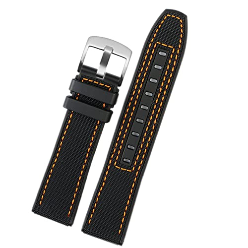 Bracelet montre 22mm toile orange pour MIDO du bureau aux loisirs