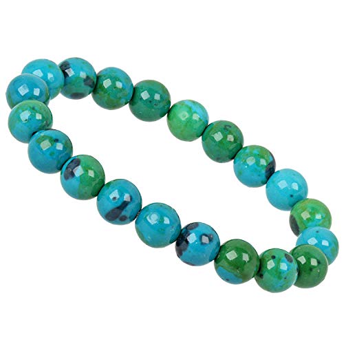 ELEDORO PowerBead Edelstein Perlen Armband 10mm mit Chrysokoll rekonstruiert Cover