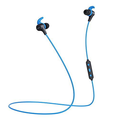 AUKEY Latitude Wireless Headphones, 3 EQ Sound Modes, aptX and Sweat-Resistant Nano Coating, Secure Fit Bluetooth Sports Earbuds, 8-Hour Battery Life