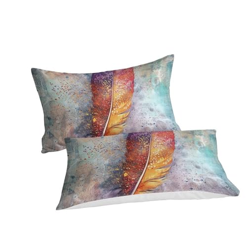 Housse de couette microfibre super douce respirante plumes 3D