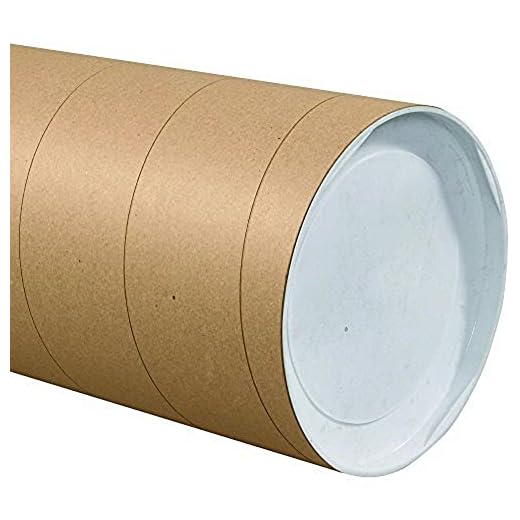 Tape Logic TLP1036KHD Jumbo Mailing Tubes, 10" x 36", Kraft (Pack of 8)