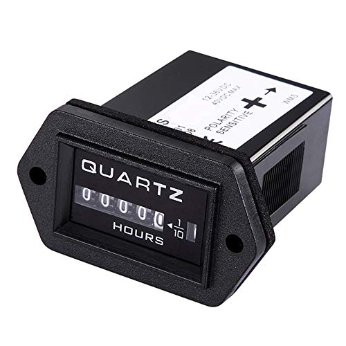 Qiorange Digital Betriebsstundenzähler Stundenzähler Zeitzähler Traktor Boot 12V-36V DC Cover