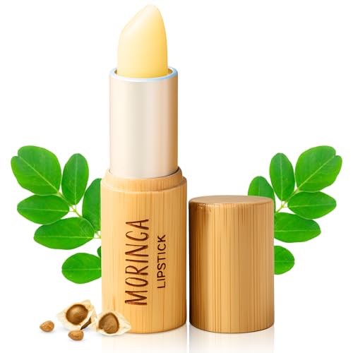 Baume à Lèvres à l'Huile de Moringa 100% Naturel : Stick Hydratant, Réparateur & Anti-Âge – Soin Lèvres Sèches – Ganopur