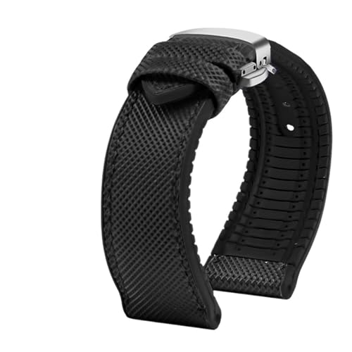 Bracelet montre caoutchouc fluoré pour Longines Conquest L3.742 781 782 642 homme