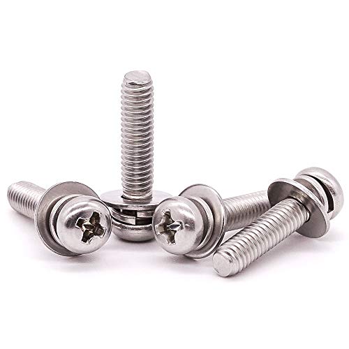 Vis à métaux M3 x 20 mm avec rondelles en acier inoxydable 304 pour assemblages précis