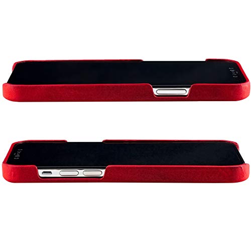 Housse iPhone 12 cuir rouge Suncase pour le quotidien