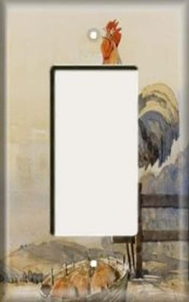 Morning Rooster Decorative Rocker Switch Cover - Fits Decora Style Outlets and GFCI Wall Plate Too