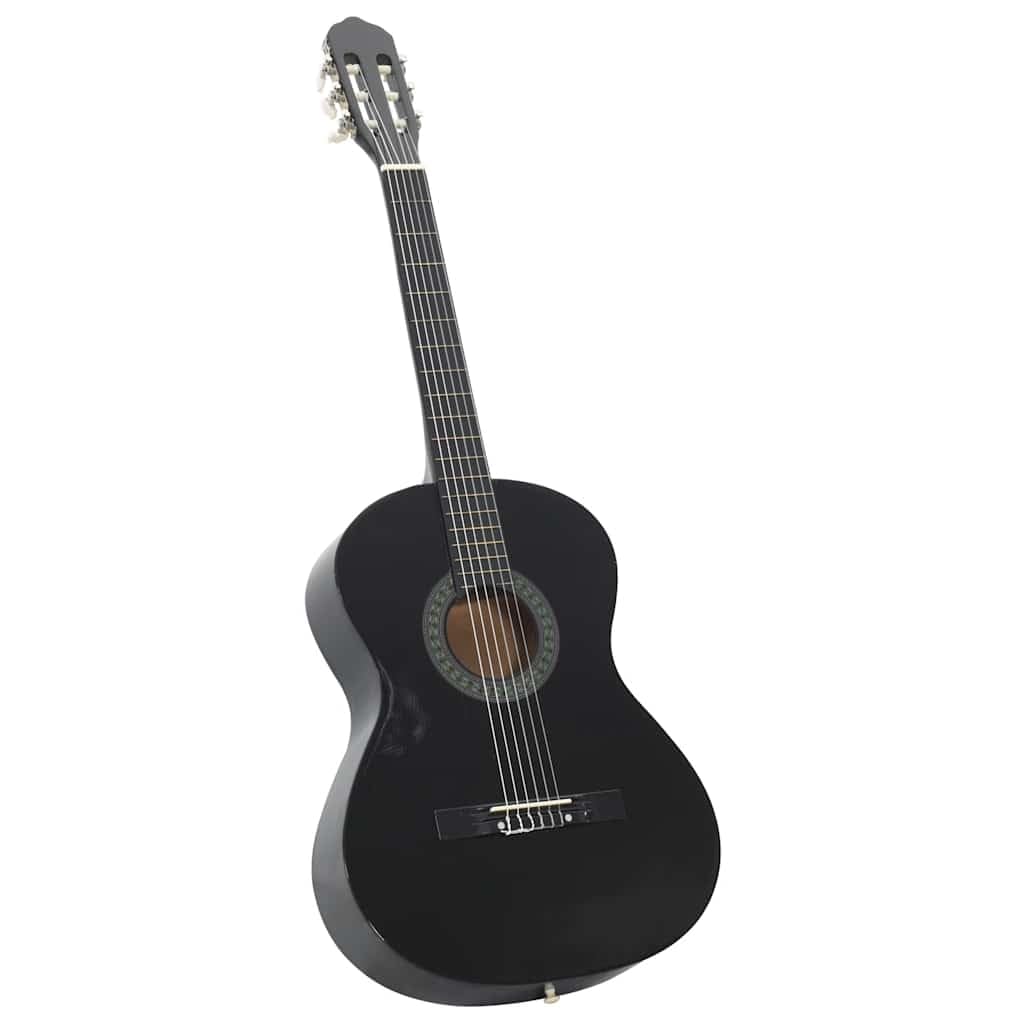 Generico Chitarra Classica per Principianti Nera 4/4 39" in Tiglio,Nero,2.5kg,70110