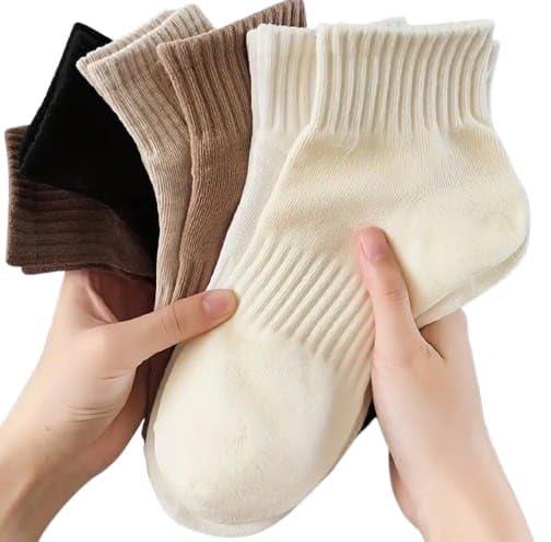 MAHNTNISHTH 6 Pairs Of Women Premium Cotton Ankle Socks – Soft, Breathable, Everyday Comfort Socks for Women (6 Pairs Of Neutral Colour Pack)