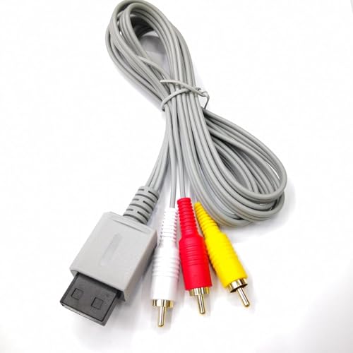 Xingdianfu Câble AV pour Wii U - Câble audio vidéo RCA pour Wii et Wii U - 1,8 m - Compatible avec la télévision