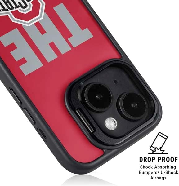 Skinit Kickstand Phone Case Compatible with iPhone 15 - Officially Licensed Ohio State University The Ohio State Buckeyes Design