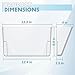 Gawerk Clear Acrylic Single Pocket, Plastic Hanging Wall Mount File Holder for Office Home (Clear, 4 Pack)