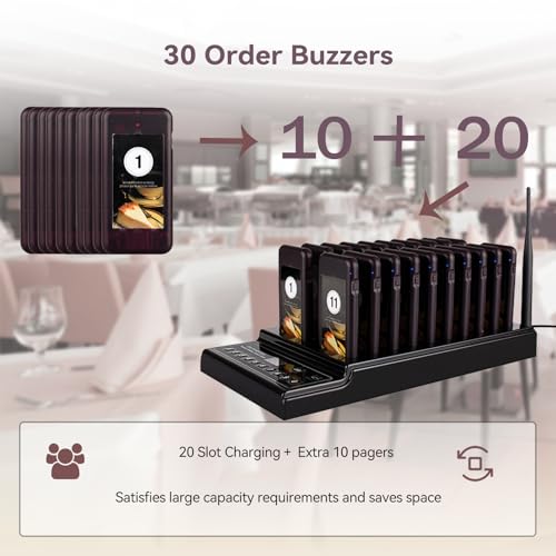 image for Retekess T112 Restaurant Pager, Restaurant Beepers Buzzers,1640 ft Lon