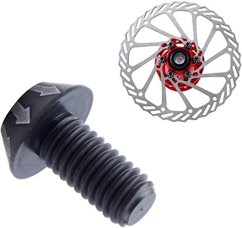 ZXM Solid 6pcs M5*10mm Titanium Mountain Bike Bicycle Brake Disc Rotor Screws Bolts Durable (Color : Black)